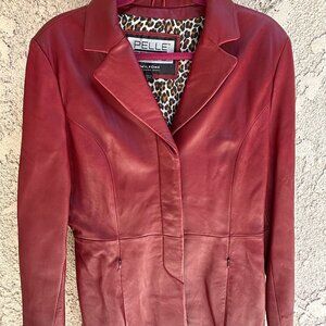 Nice Wilsons Pelle Studio Red/Maroon Womans Coat Size L